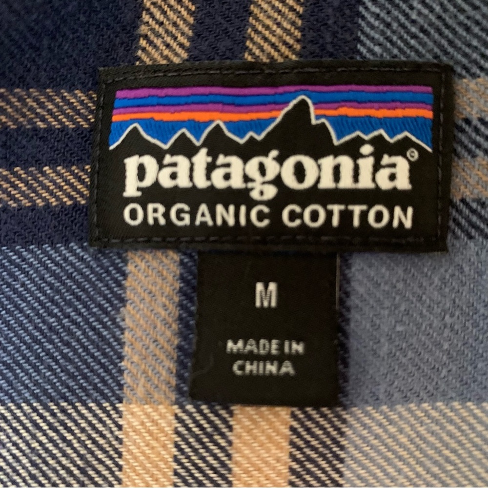 Patagonia Men’s Fjord Plaid Organic Cotton Lightweight Medium Work Shirt 54020 - Picture 3 of 14